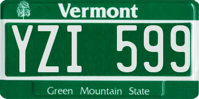 VT license plate YZI599