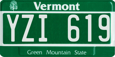 VT license plate YZI619