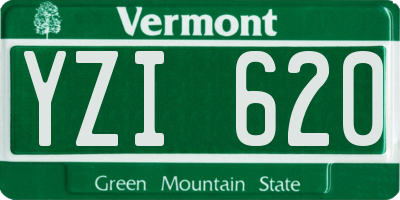 VT license plate YZI620