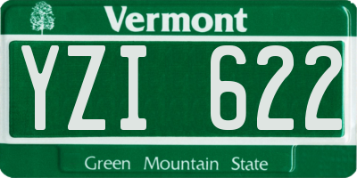VT license plate YZI622