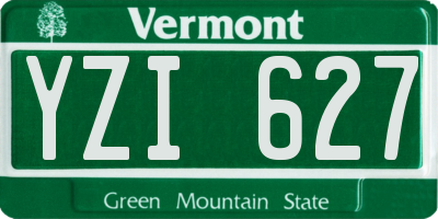 VT license plate YZI627
