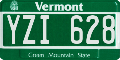 VT license plate YZI628
