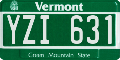 VT license plate YZI631