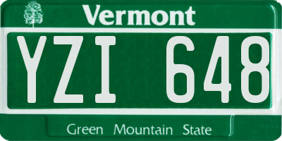 VT license plate YZI648