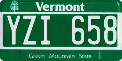 VT license plate YZI658