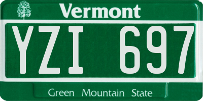 VT license plate YZI697