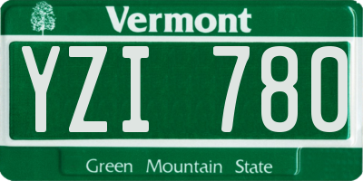 VT license plate YZI780