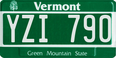 VT license plate YZI790