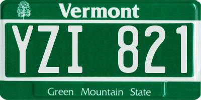 VT license plate YZI821