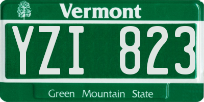 VT license plate YZI823