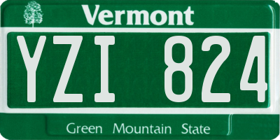 VT license plate YZI824