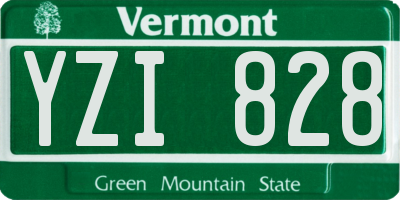 VT license plate YZI828