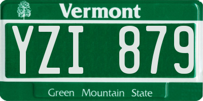 VT license plate YZI879