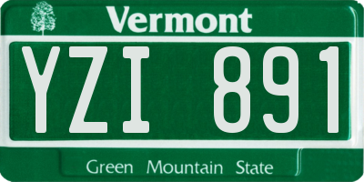 VT license plate YZI891