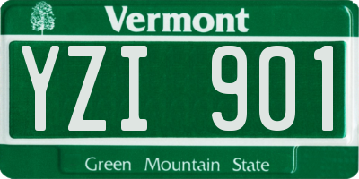 VT license plate YZI901