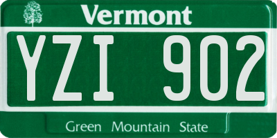 VT license plate YZI902