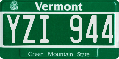 VT license plate YZI944