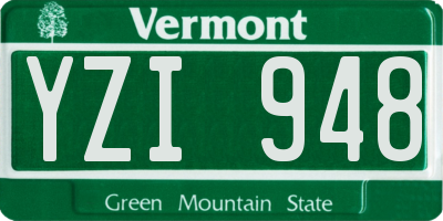 VT license plate YZI948