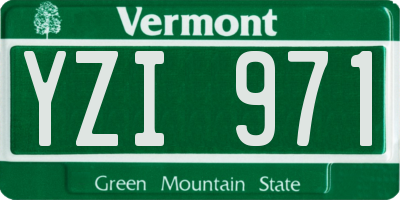 VT license plate YZI971
