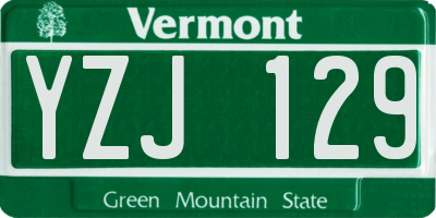VT license plate YZJ129