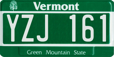 VT license plate YZJ161