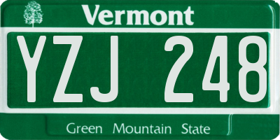 VT license plate YZJ248