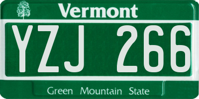 VT license plate YZJ266