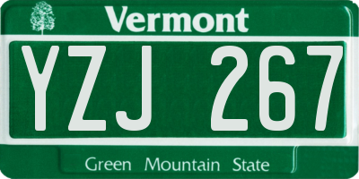 VT license plate YZJ267