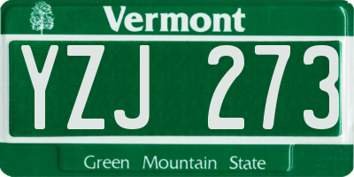 VT license plate YZJ273