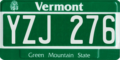 VT license plate YZJ276