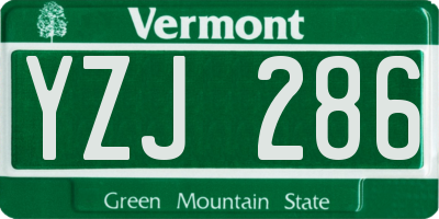 VT license plate YZJ286