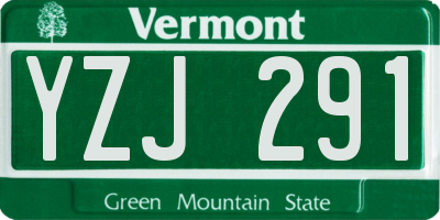 VT license plate YZJ291