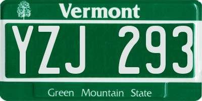 VT license plate YZJ293