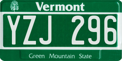 VT license plate YZJ296