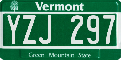 VT license plate YZJ297