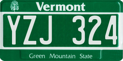 VT license plate YZJ324