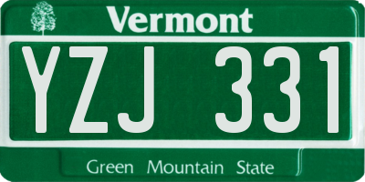 VT license plate YZJ331