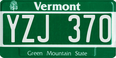 VT license plate YZJ370