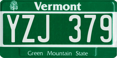 VT license plate YZJ379