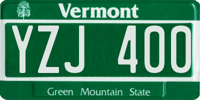 VT license plate YZJ400