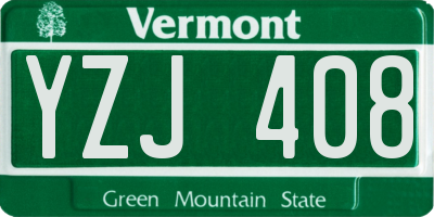 VT license plate YZJ408