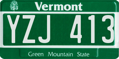 VT license plate YZJ413