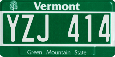 VT license plate YZJ414