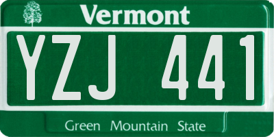 VT license plate YZJ441