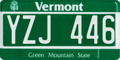 VT license plate YZJ446