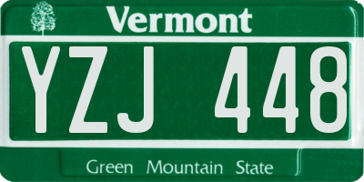 VT license plate YZJ448