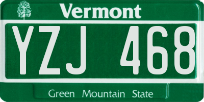 VT license plate YZJ468