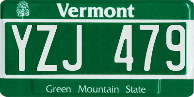 VT license plate YZJ479