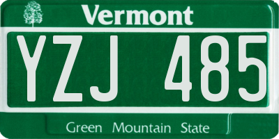 VT license plate YZJ485