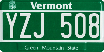 VT license plate YZJ508